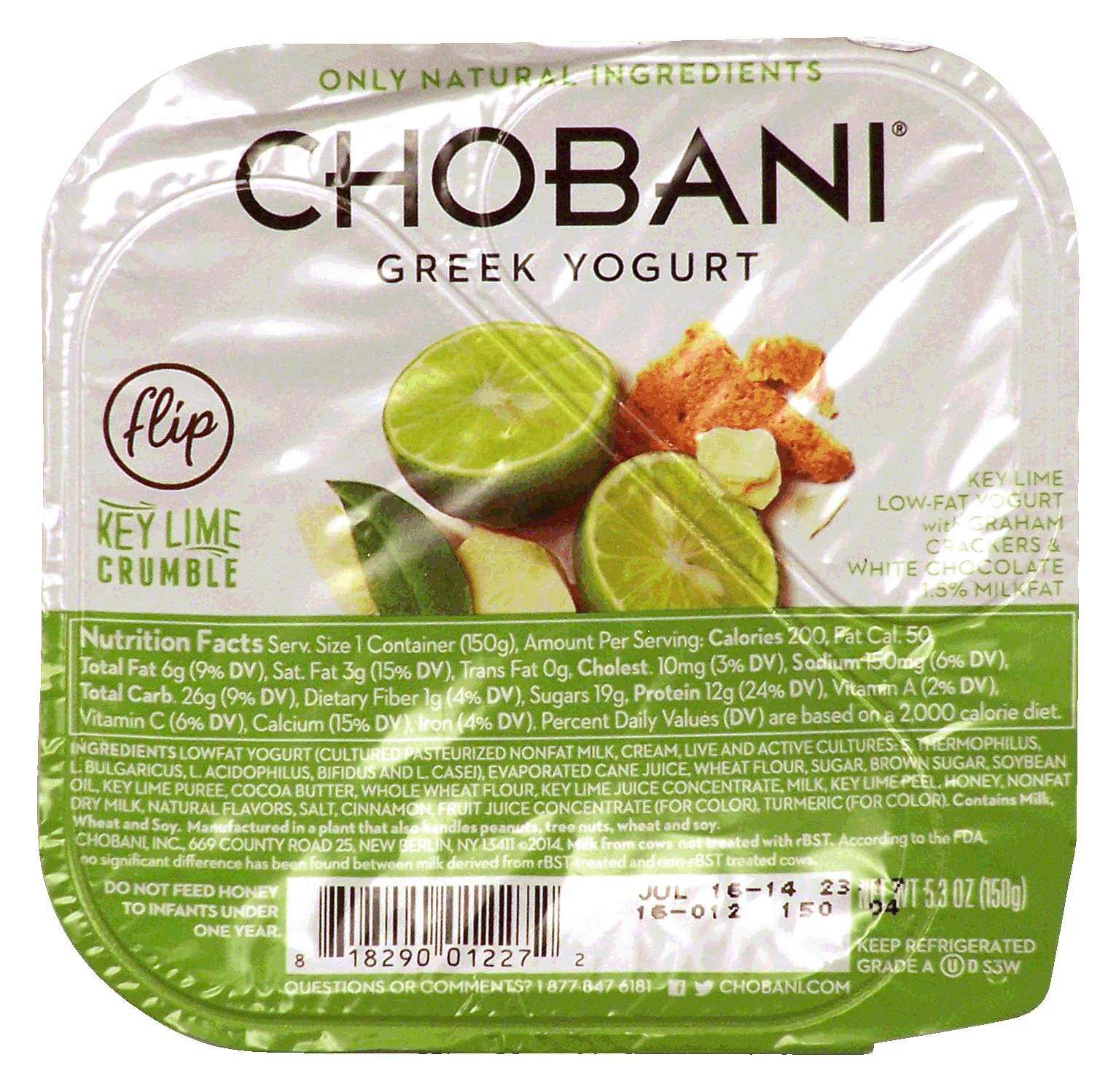 Chobani Greek Yogurt flip; key lime crumble, key lime low-fat yogurt with graham crackers & white chocolate Full-Size Picture